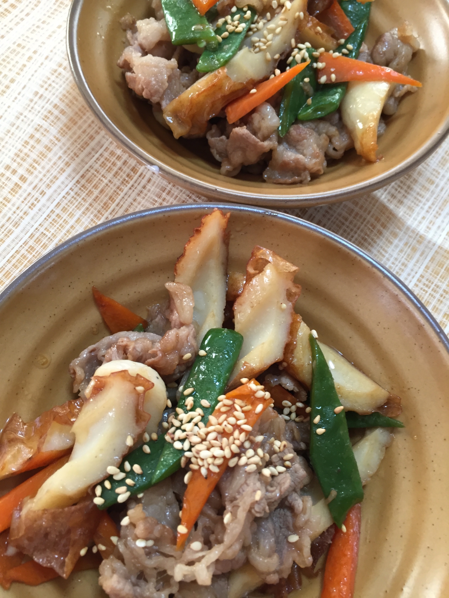 インゲンとちくわのニンニク醤油炒め