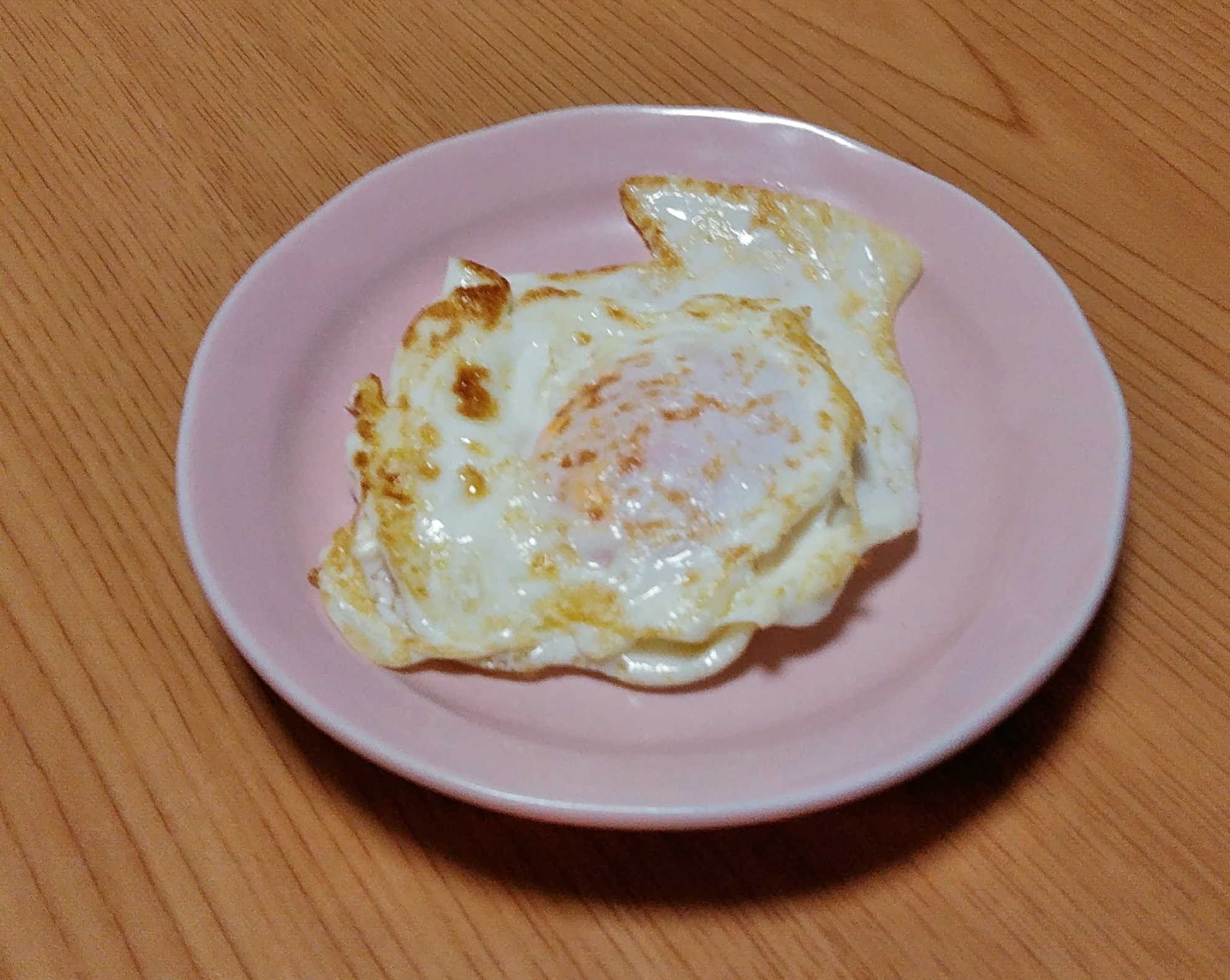 塩がけ♪カリッと両面目玉焼き