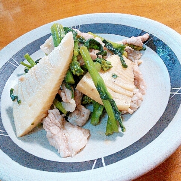 春いっぱい たけのこ 菜の花と豚肉の炒め物 レシピ 作り方 By ひろ Com 楽天レシピ 春いっぱい たけのこ 菜の花と豚肉の炒め物 レシピ 作り方 By ひろ Com 楽天レシピ