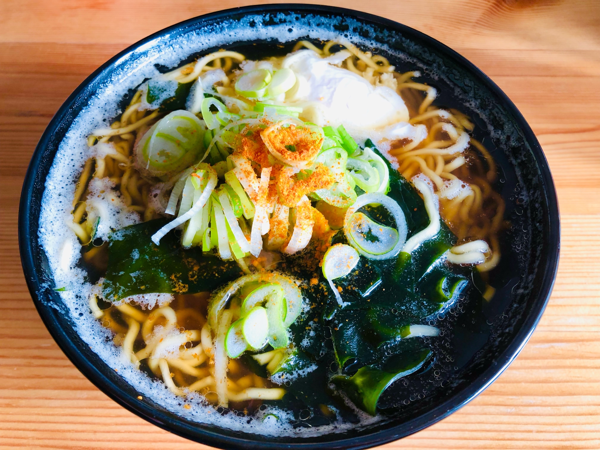 わかめネギ卵ラーメン