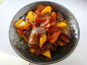 茄子とベーコンの炒め物