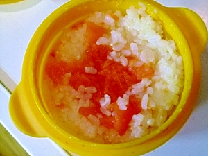 離乳食 パクパク期 風邪の時にも トマト粥 レシピ 作り方 By Nozayomi 楽天レシピ
