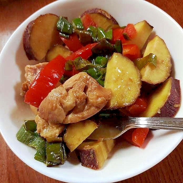 ●都城市返礼品★紅はるか＆鶏モモ＆彩野菜のグリル●