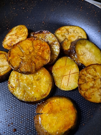 丸ナスの照り焼き