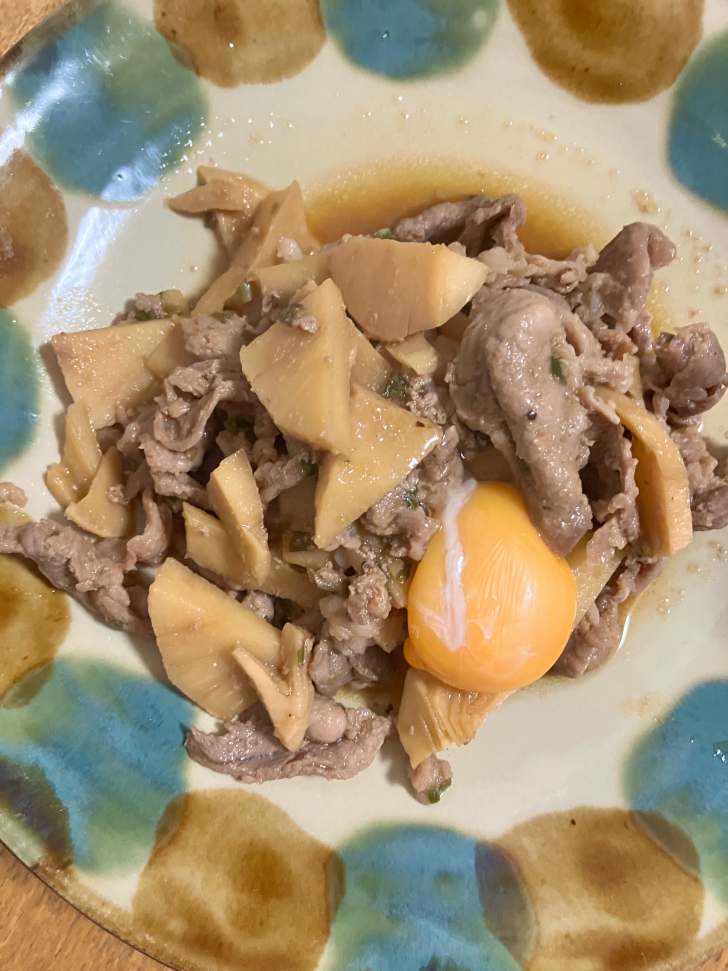 豚肉とたけのこの焼き肉のタレ炒め