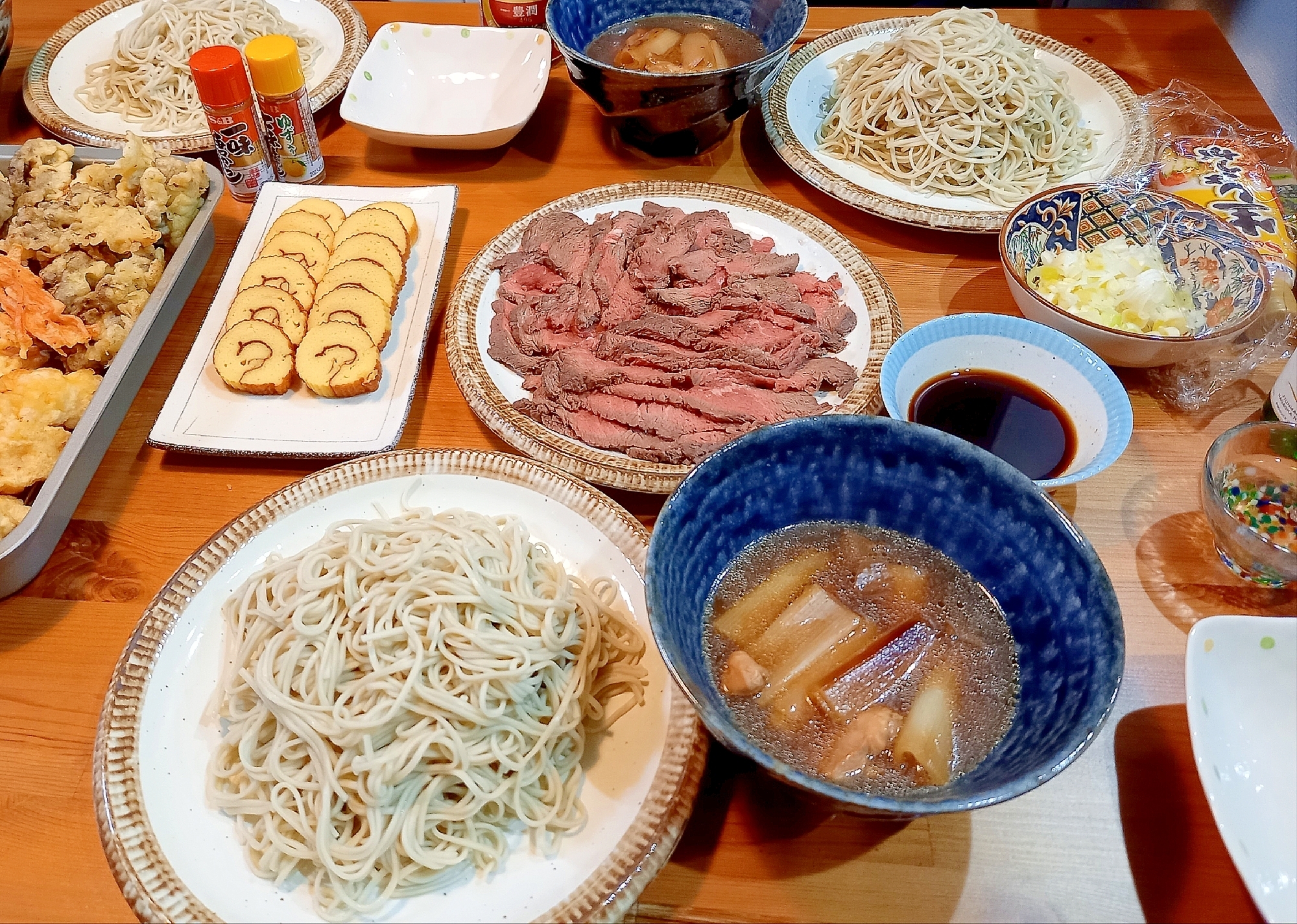 我が家の年越しそば★鶏ネギせいろ