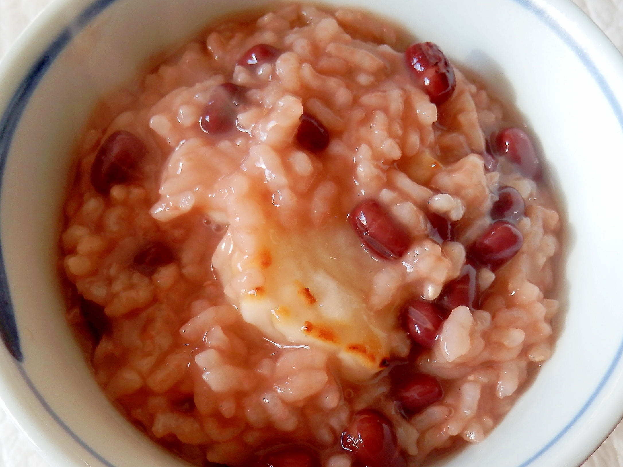 餅入りあずきがゆ（小豆粥）・炊飯器でも鍋でもＯＫ