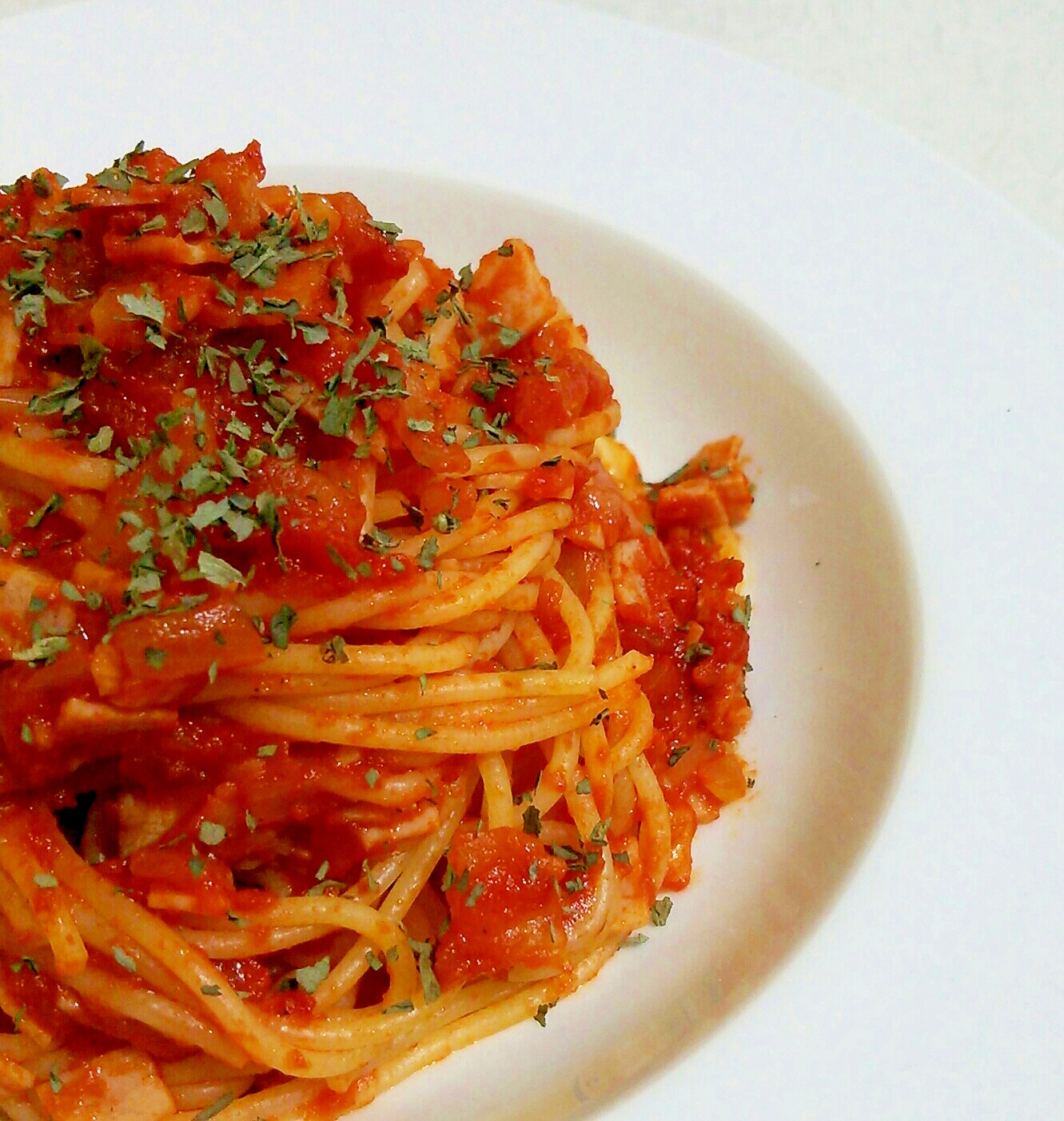 我が家流☆基本のトマトソースパスタ