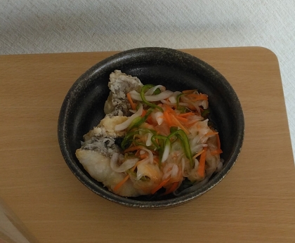 たらの唐揚げ中華野菜あんかけ