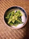 小松菜ともやしの簡単ナムル　ほんだし味