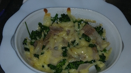 作ってみました、オリーブオイルの香りとチーズで美味しかったです。
