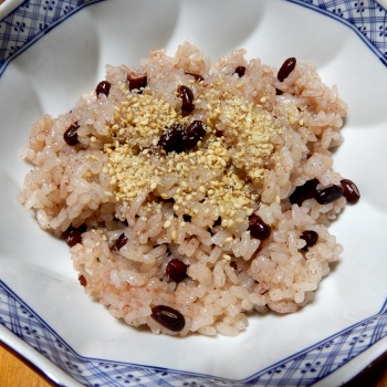 炊飯器でもち米だけの赤飯