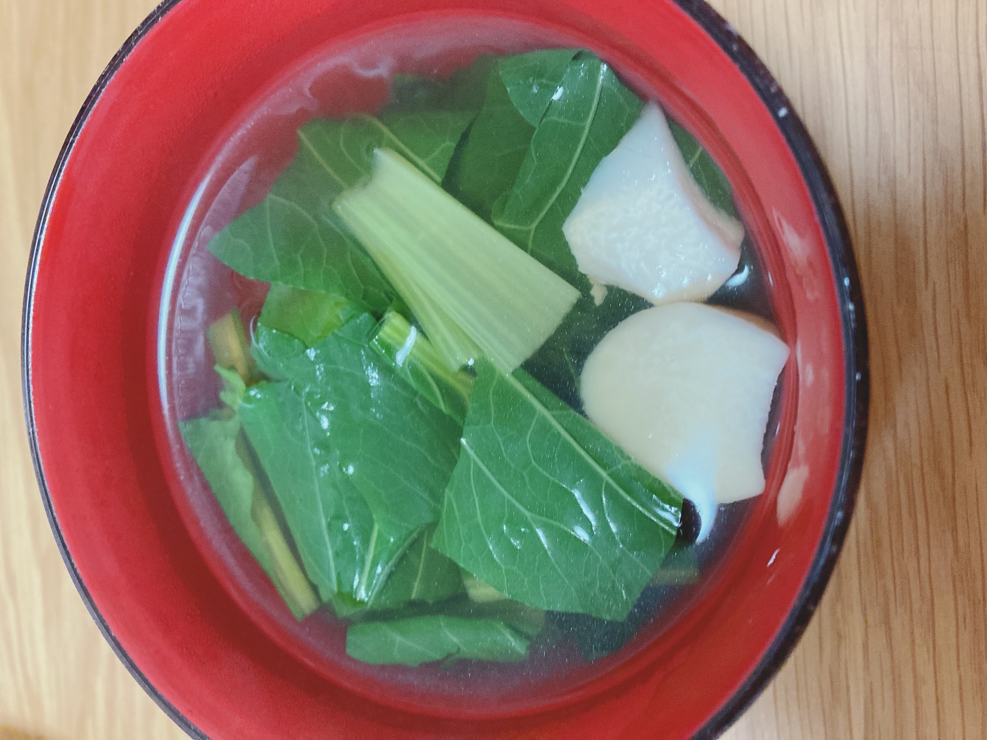 小松菜とエリンギのスープ
