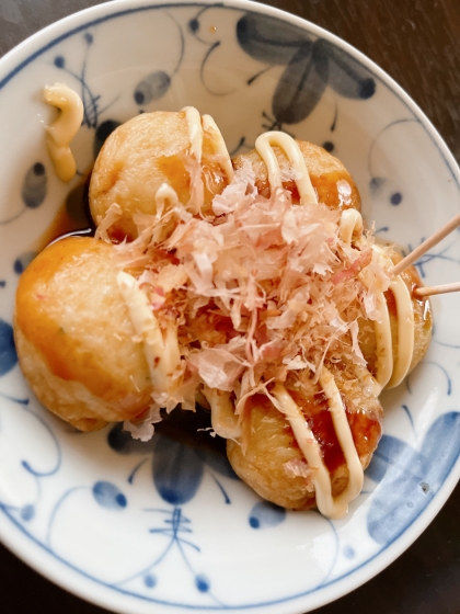 外カリ!!中もち!!米粉でたこ焼きの生地