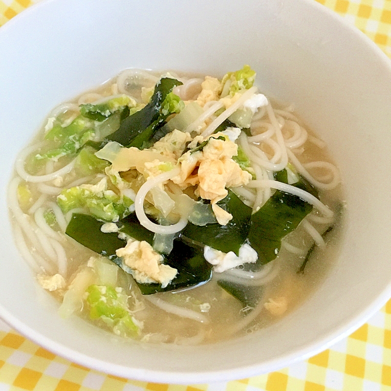 わかめスープのにゅうめん☆