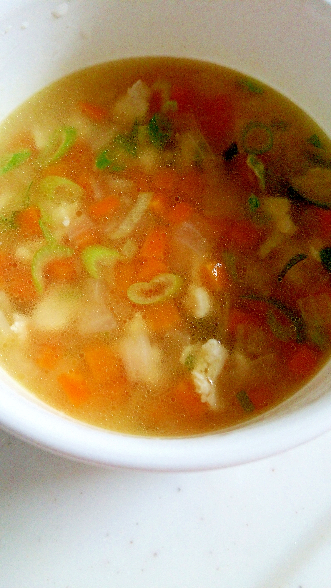 離乳食にも 鶏ひき肉とにんじんたまねぎのスープ レシピ 作り方 By さとmin 楽天レシピ
