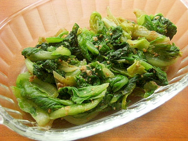5分で!?野菜農家の方の❤サラダ菜の胡麻よごし♪