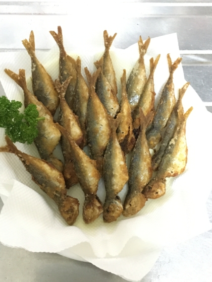 骨まで食べられる小アジ唐揚げ レシピ 作り方 By Mi 6352 楽天レシピ