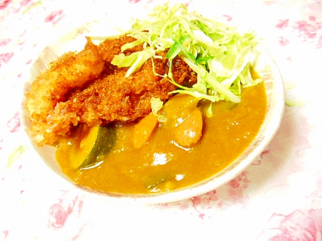 ガリバタマヨご飯ｄｅ❤キャベツと豚カツのカレー❤