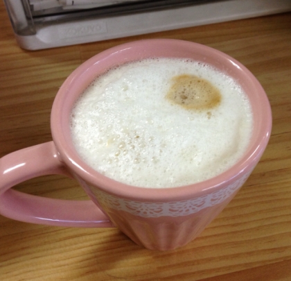 バリスタで☆豆乳とアーモンドプードルのカプチーノ❤