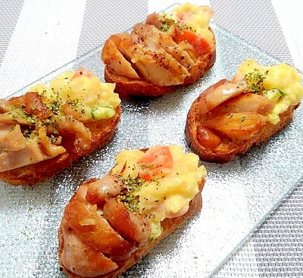 お洒落で美味なフランスパン サラポテ鶏焼きバケット レシピ 作り方 By かんたんれぴこ 楽天レシピ