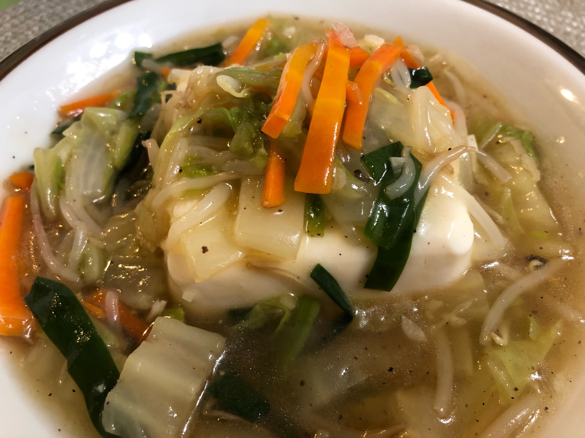 野菜たっぷり♫白菜ともやしの中華風あんかけ豆腐