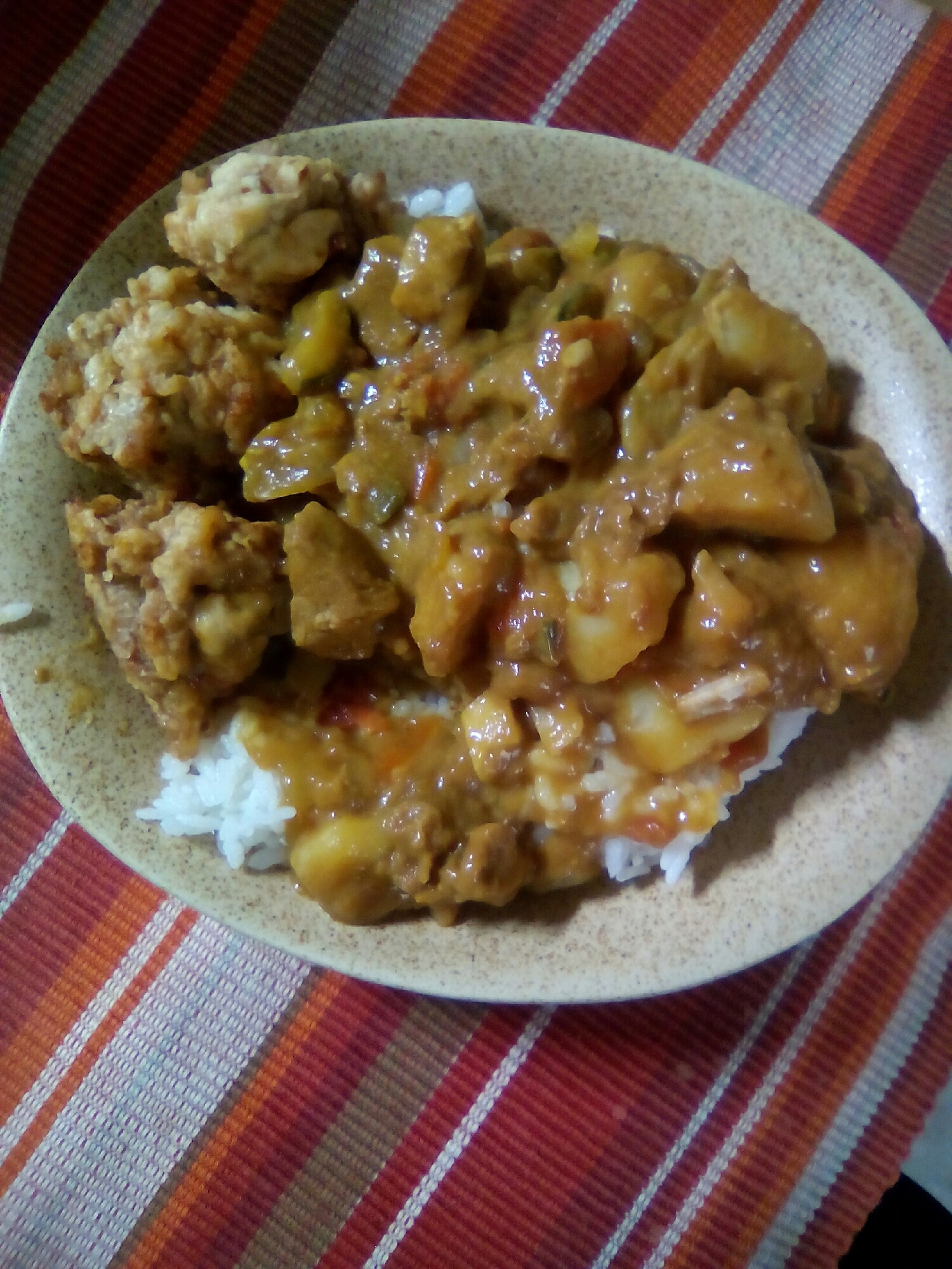 鶏の唐揚げと白菜のせてカレーライス レシピ 作り方 By ぷ みぃまま 楽天レシピ