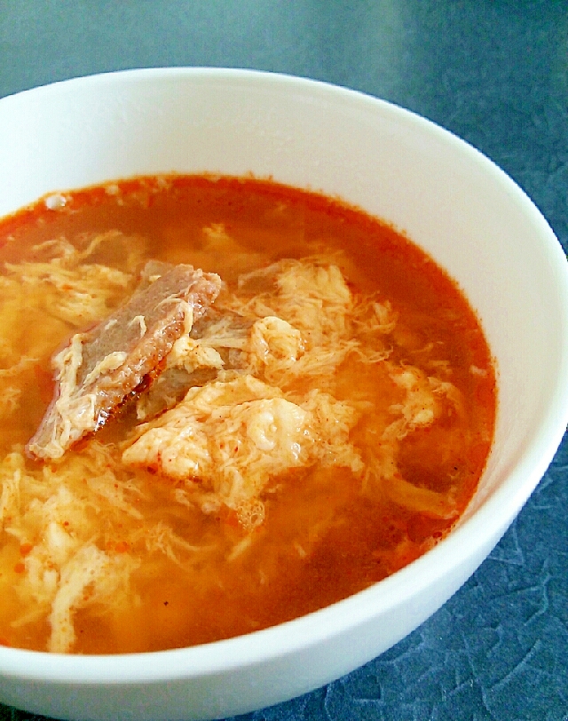 韓国風☆牛肉とふんわり玉子のスープ