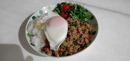 初めてガパオライスを作りましたが美味しく出来ました。
子供もあっという間に平らげていました。また作ります～☆