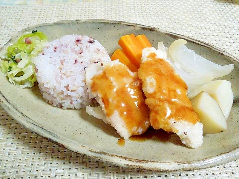 揚げ焼きチキンの南蛮風