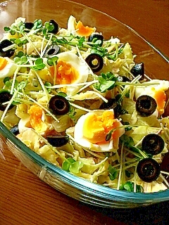 春キャベツとゆで卵のサラダ レシピ 作り方 By ネロ助２０１１ 楽天レシピ