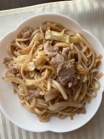 基本の！我が家の焼きうどん