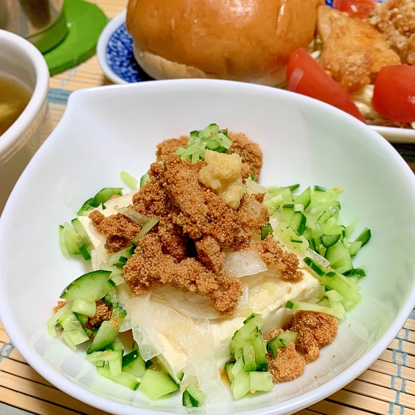 つぶつぶたらの子しゃくしゃく深緑乗っけたやっこさん レシピ 作り方 By Johnny Bean 楽天レシピ つぶつぶたらの子しゃくしゃく深緑乗っけたやっこさん レシピ 作り方 By Johnny Bean 楽天レシピ