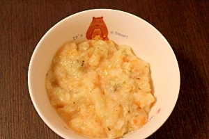 ごっくん期の離乳食 白身魚とお野菜のおかゆ レシピ 作り方 By 黒蜜かりントウ 楽天レシピ