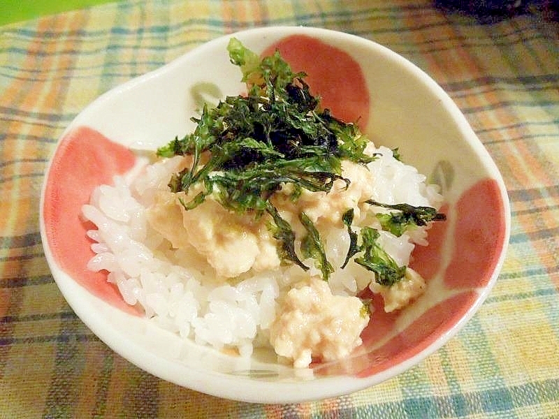 【離乳食にも♪】簡単☆お豆腐と海苔のっけごはん
