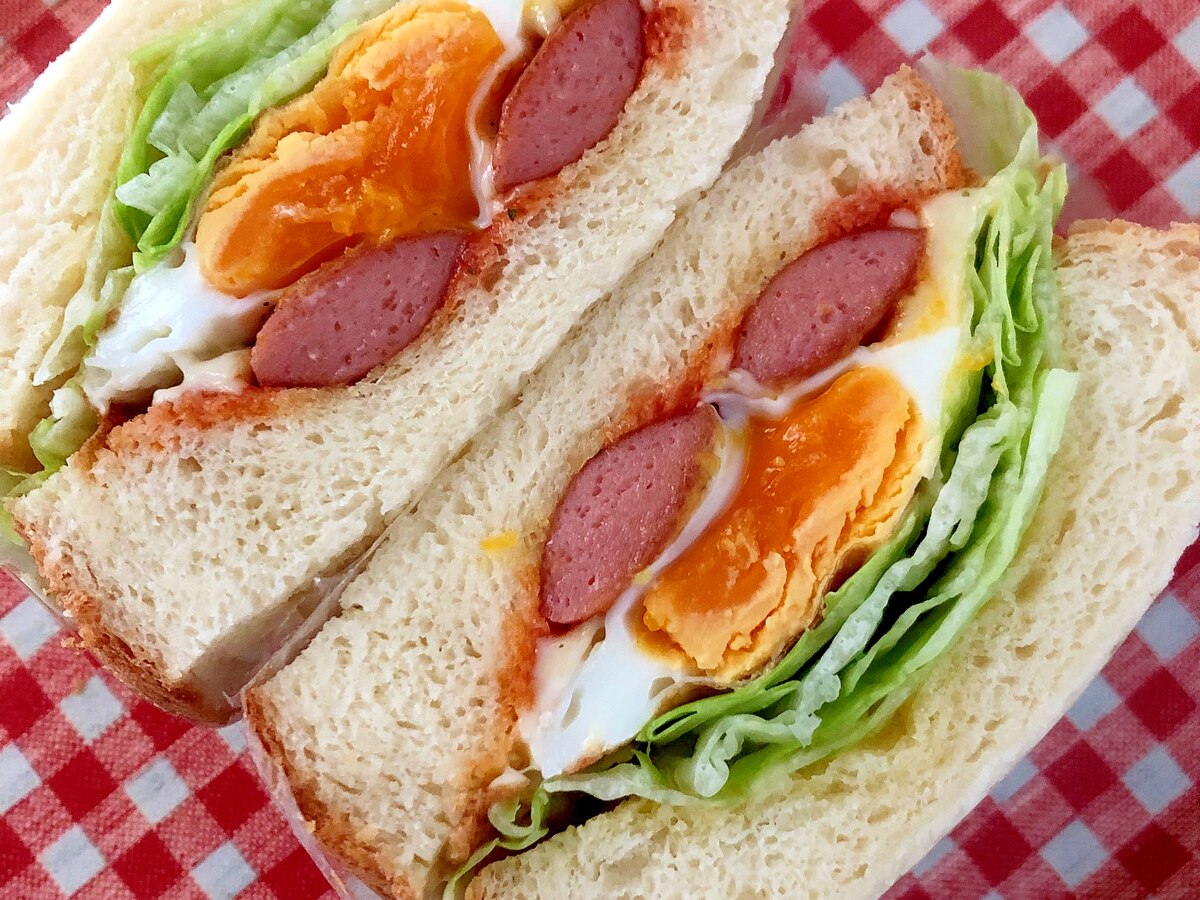 目玉焼きとウインナーのわんぱくサンド レシピ 作り方 By Thank You Good Bye 楽天レシピ 目玉焼きとウインナーのわんぱくサンド レシピ 作り方 By Thank You Good Bye 楽天レシピ