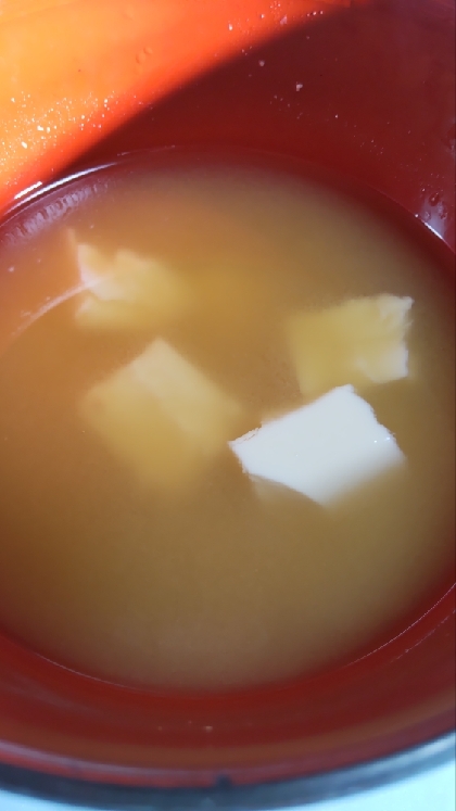 木綿豆腐の味噌汁
