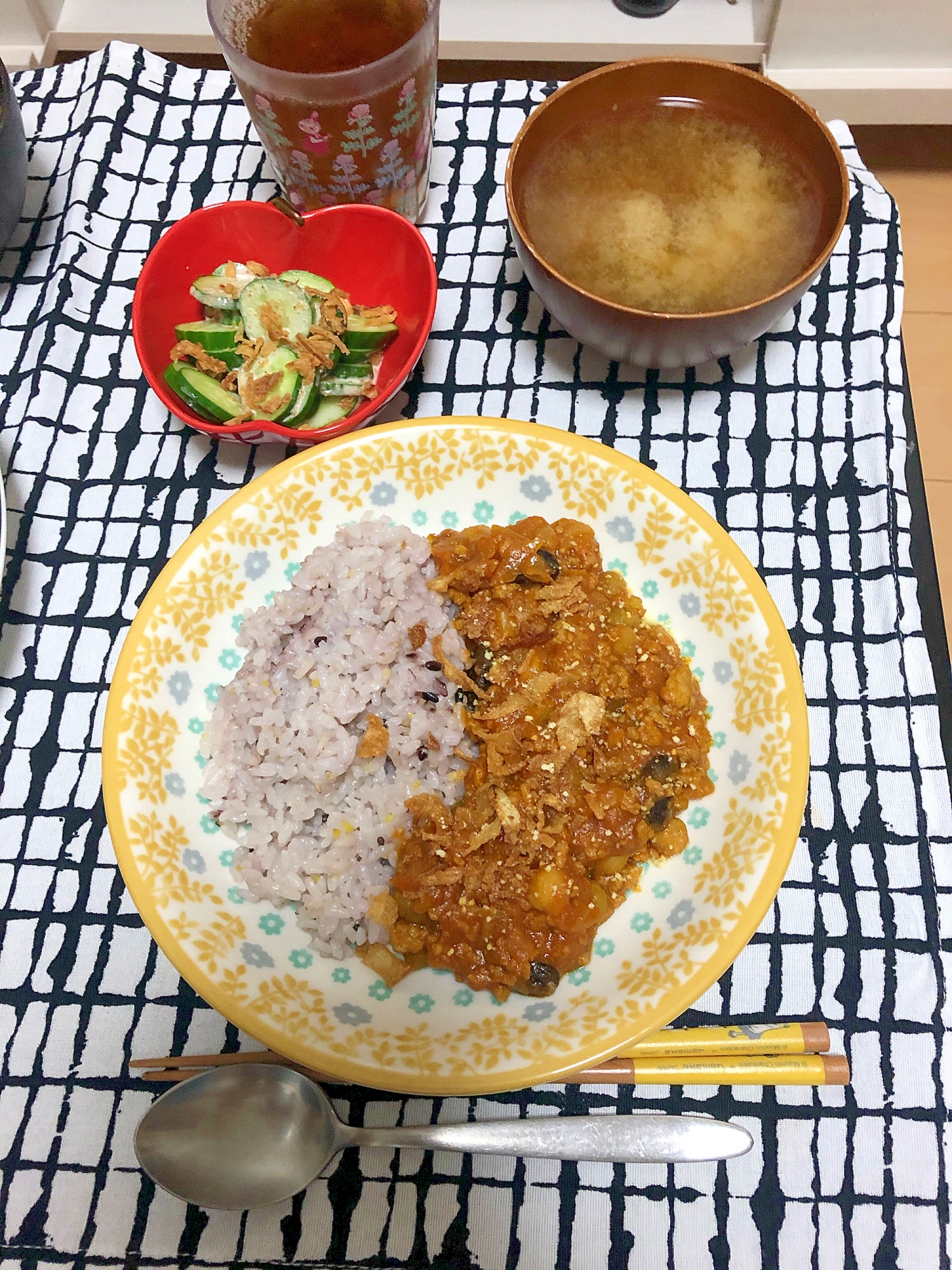 ひよこ豆の簡単キーマカレー