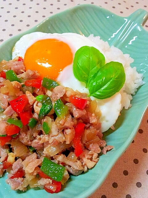 タイ料理♪ガパオライス☆鶏肉とバジル炒めご飯☆