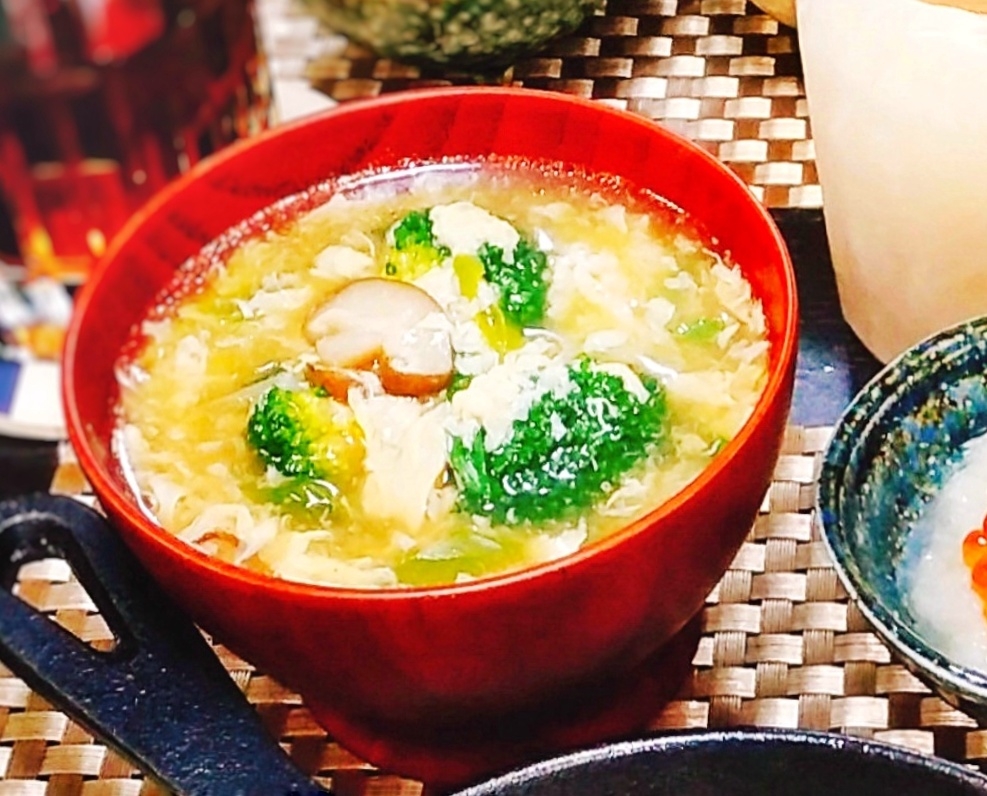 フワフワ♡卵とブロッコリーのスープ