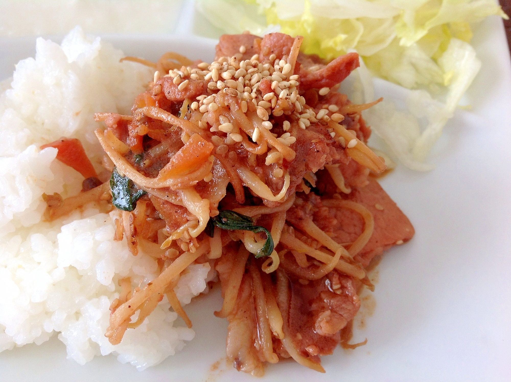 ぶたともやしの焼き肉炒め