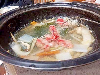 2024年冬の鍋(2)　牛肉で　しゃぶしゃぶ