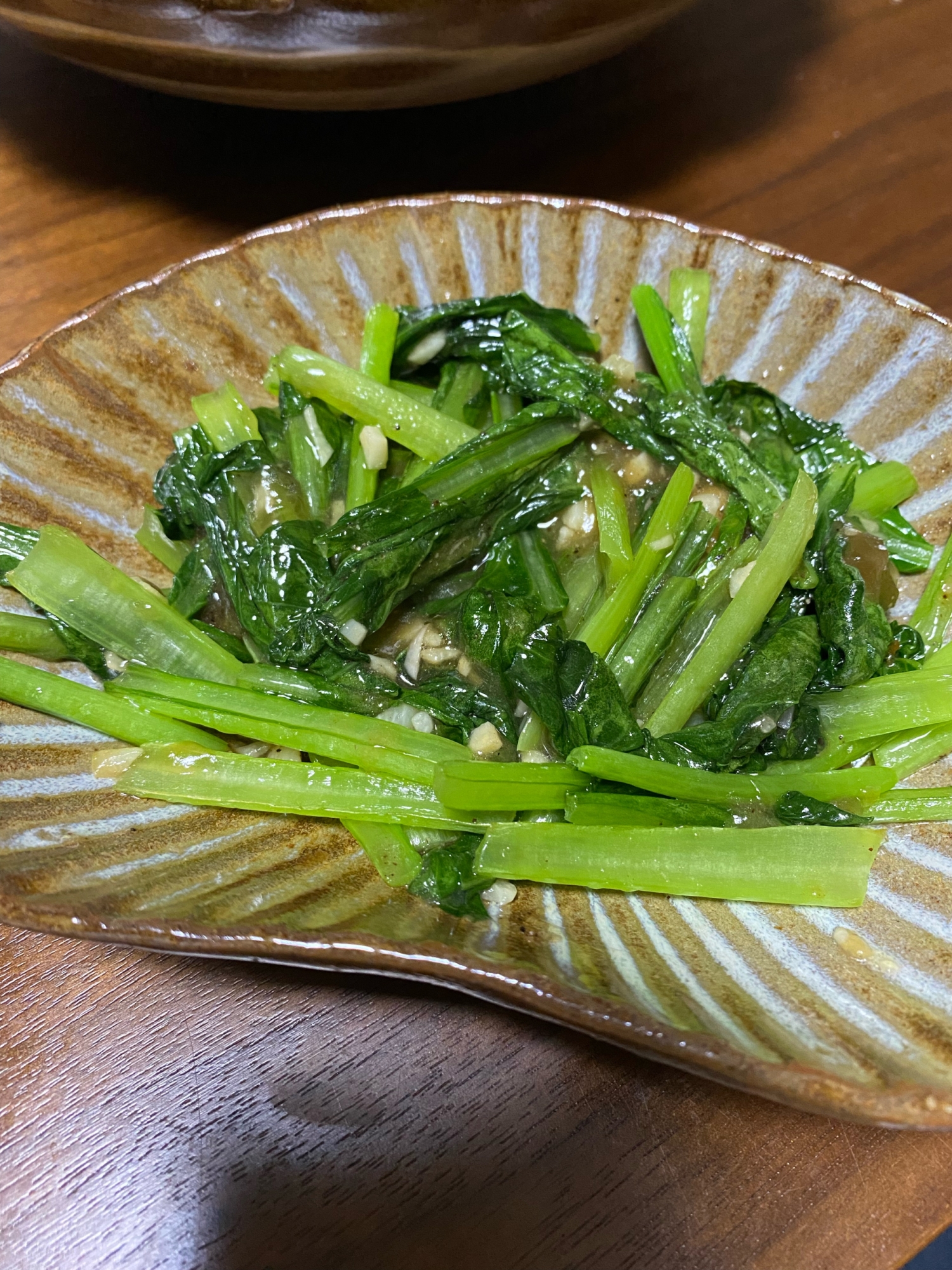 中華料理屋さんの青菜炒め