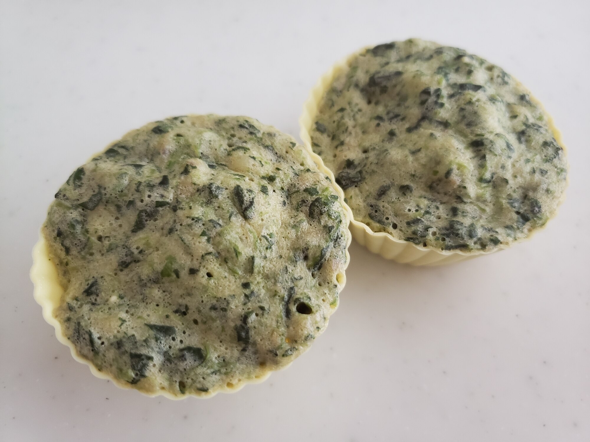 離乳食 Bp砂糖なし ほうれん草とバナナの蒸しパン レシピ 作り方 By しまゆず 楽天レシピ