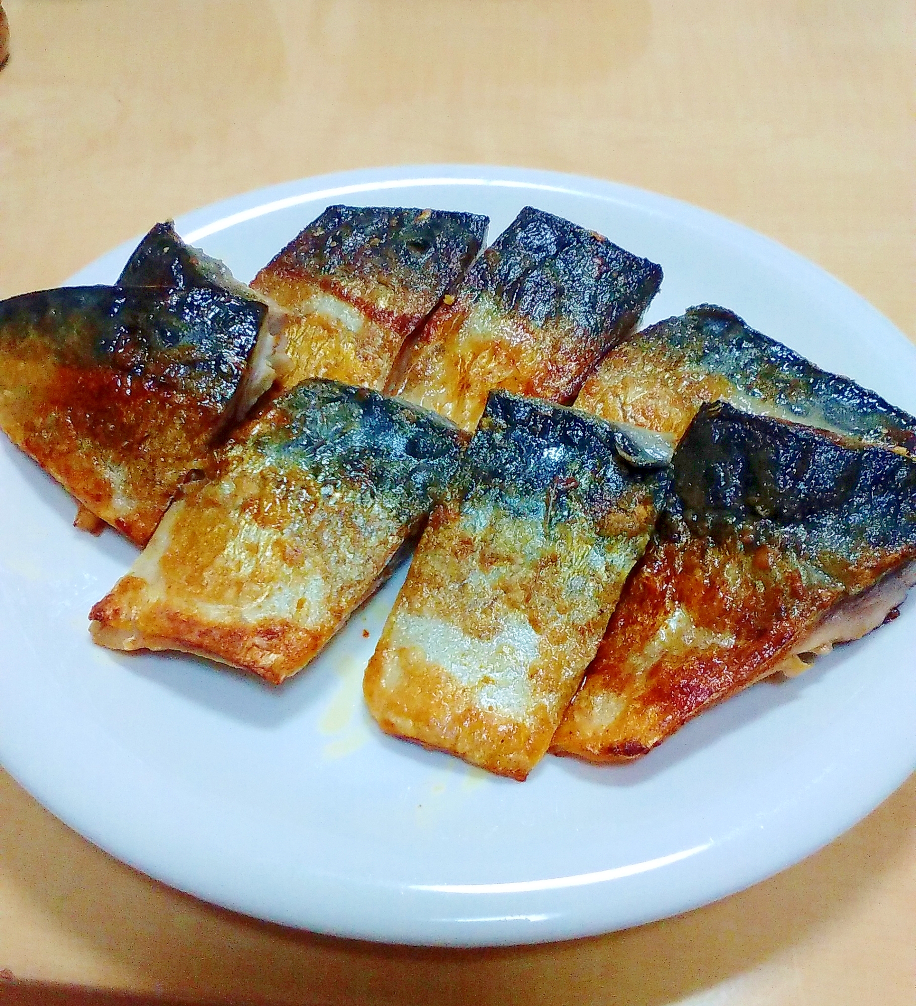 鯖のカレー粉焼き