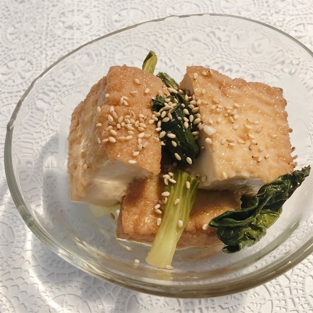 時短料理！簡単に作れる厚揚げとチンゲンサイの煮物☆