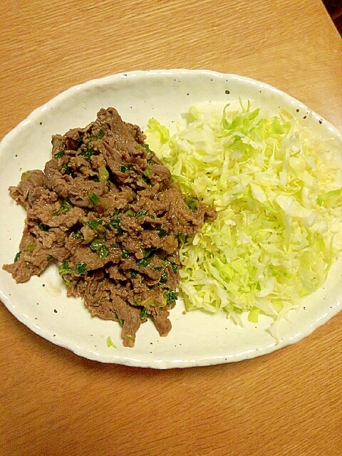 焼肉のタレでプルコギ風焼き肉