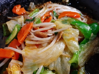 麻婆豆腐の素で作る野菜炒め