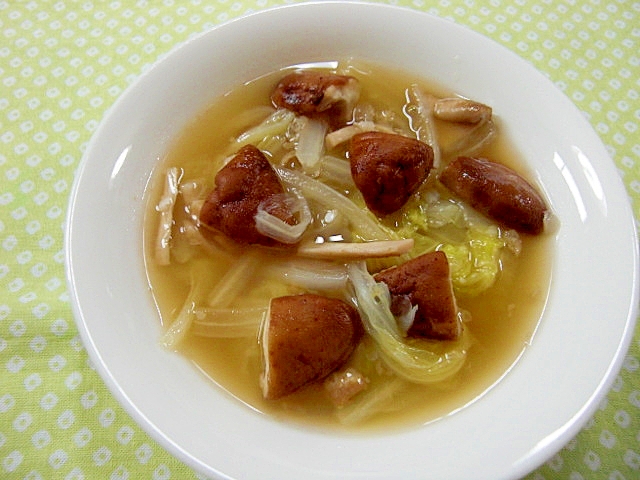 白菜と椎茸スープ