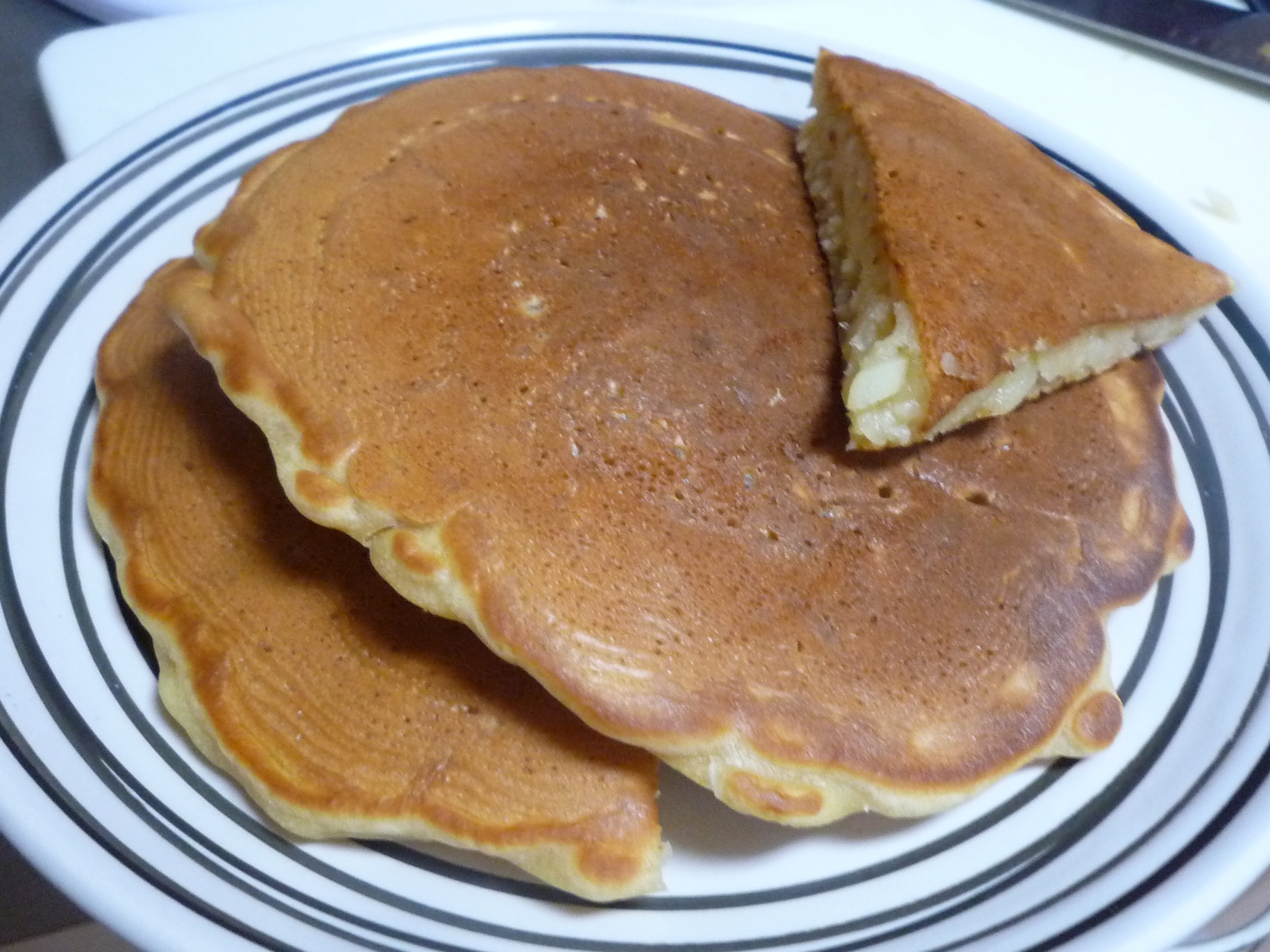 チーズとリンゴのパンケーキ